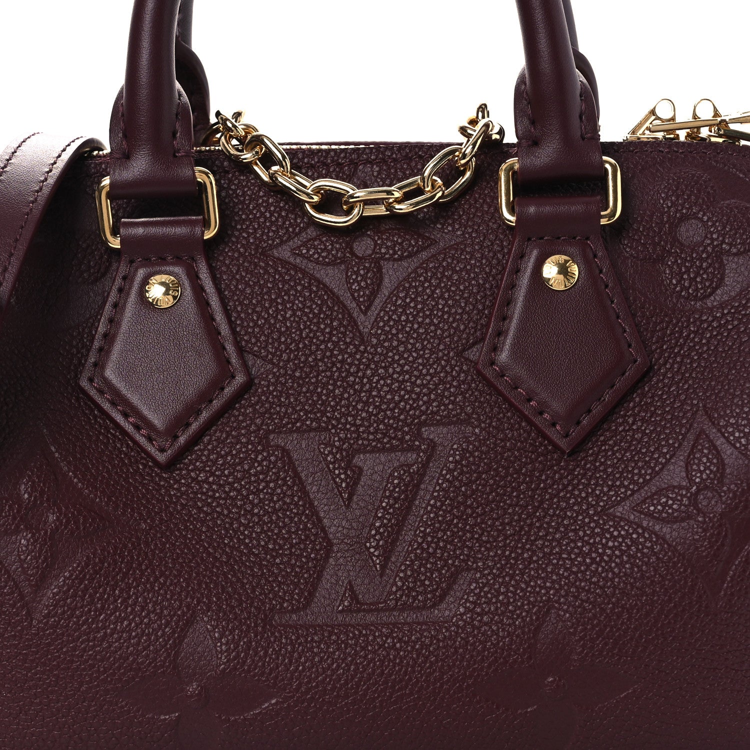 Louis Vuitton Empreinte Monogram Giant Speedy Bandouliere 20 Garnet 7 of 9