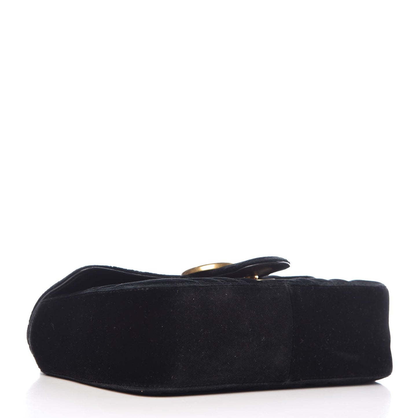 Velvet Matelasse Mini GG Marmont Shoulder Bag Black
