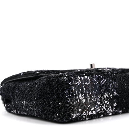 Chanel Sequin Quilted Small Single Flap Black 9 of 11