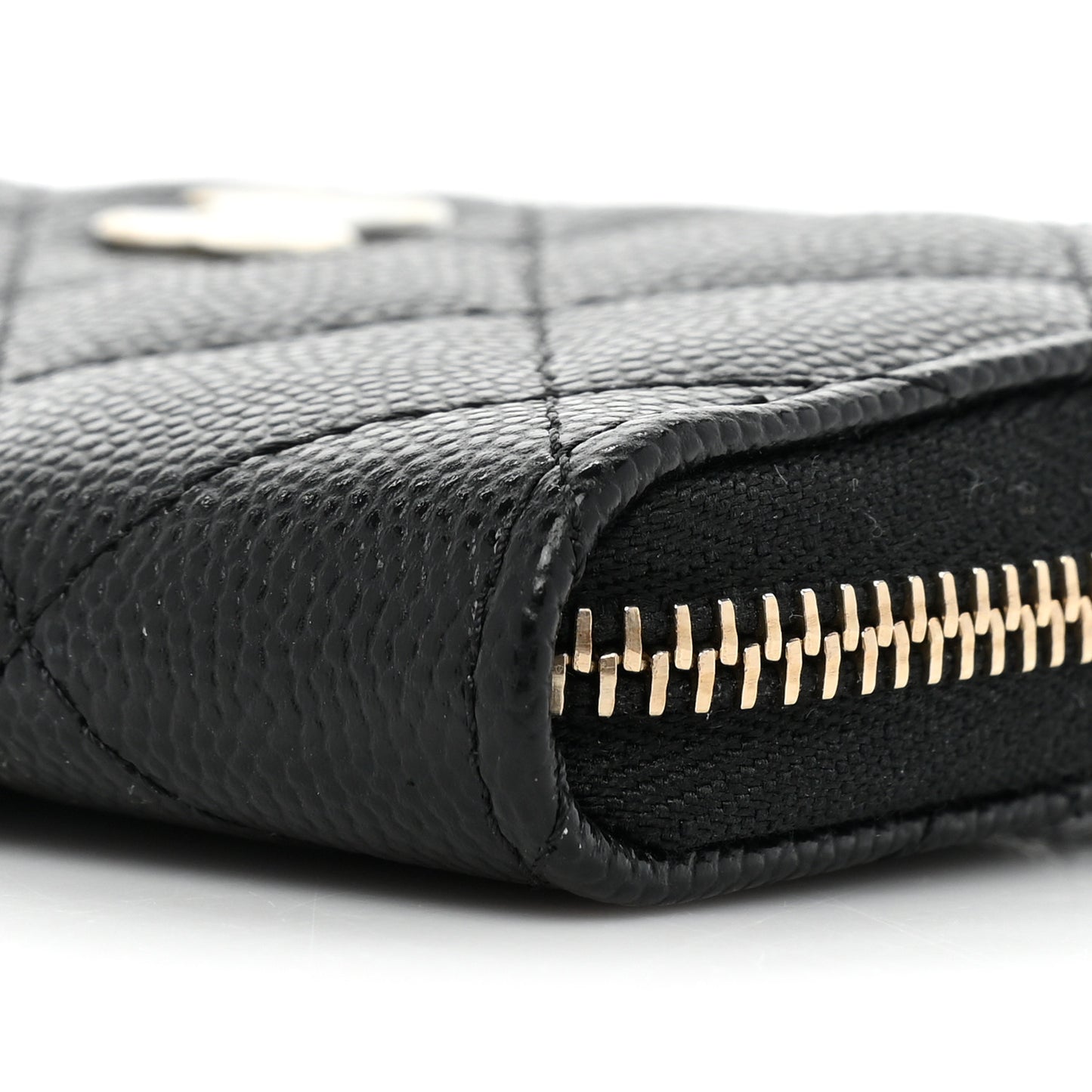 Caviar Quilted Key Holder Case Black