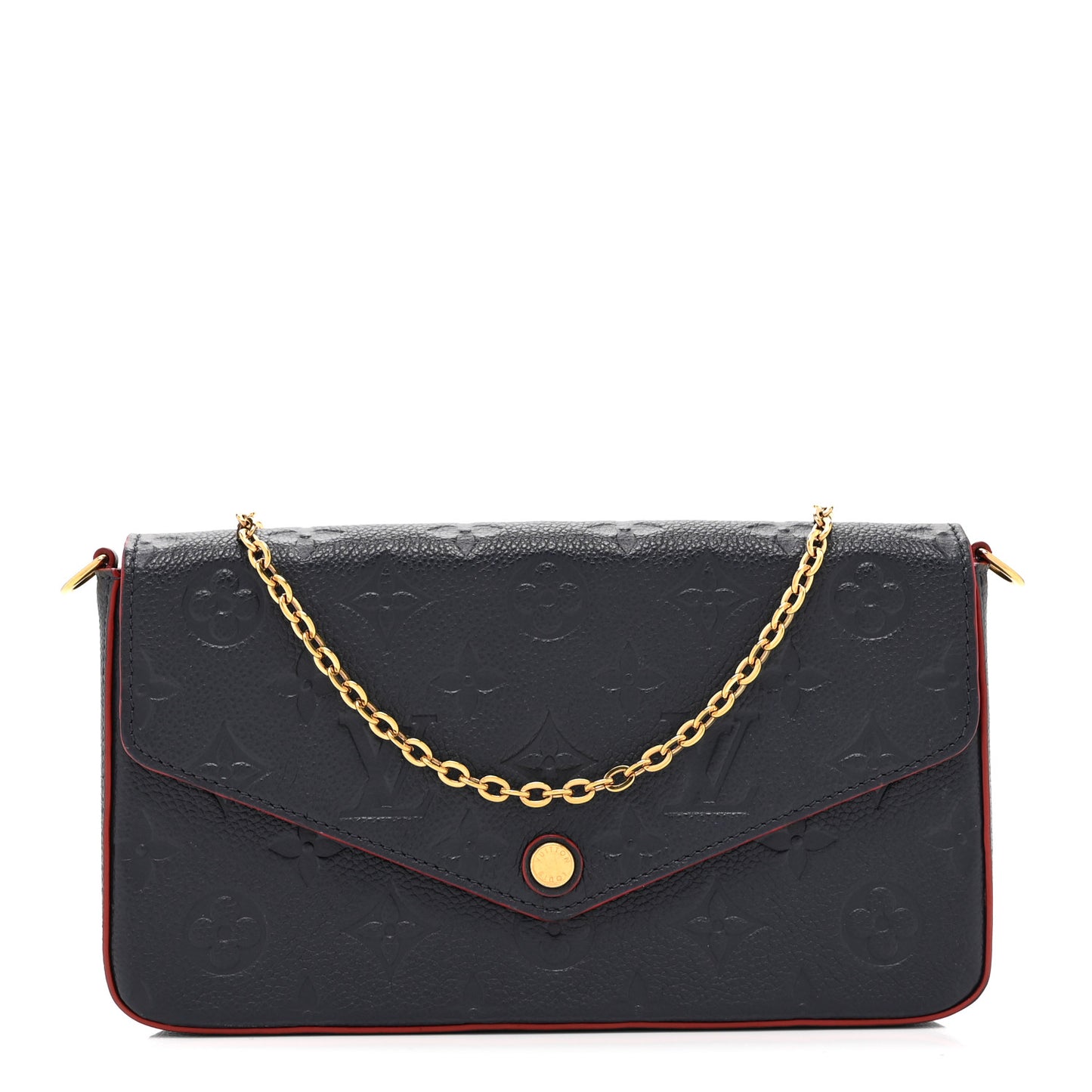 Empreinte Pochette Felicie Chain Wallet Marine Rouge