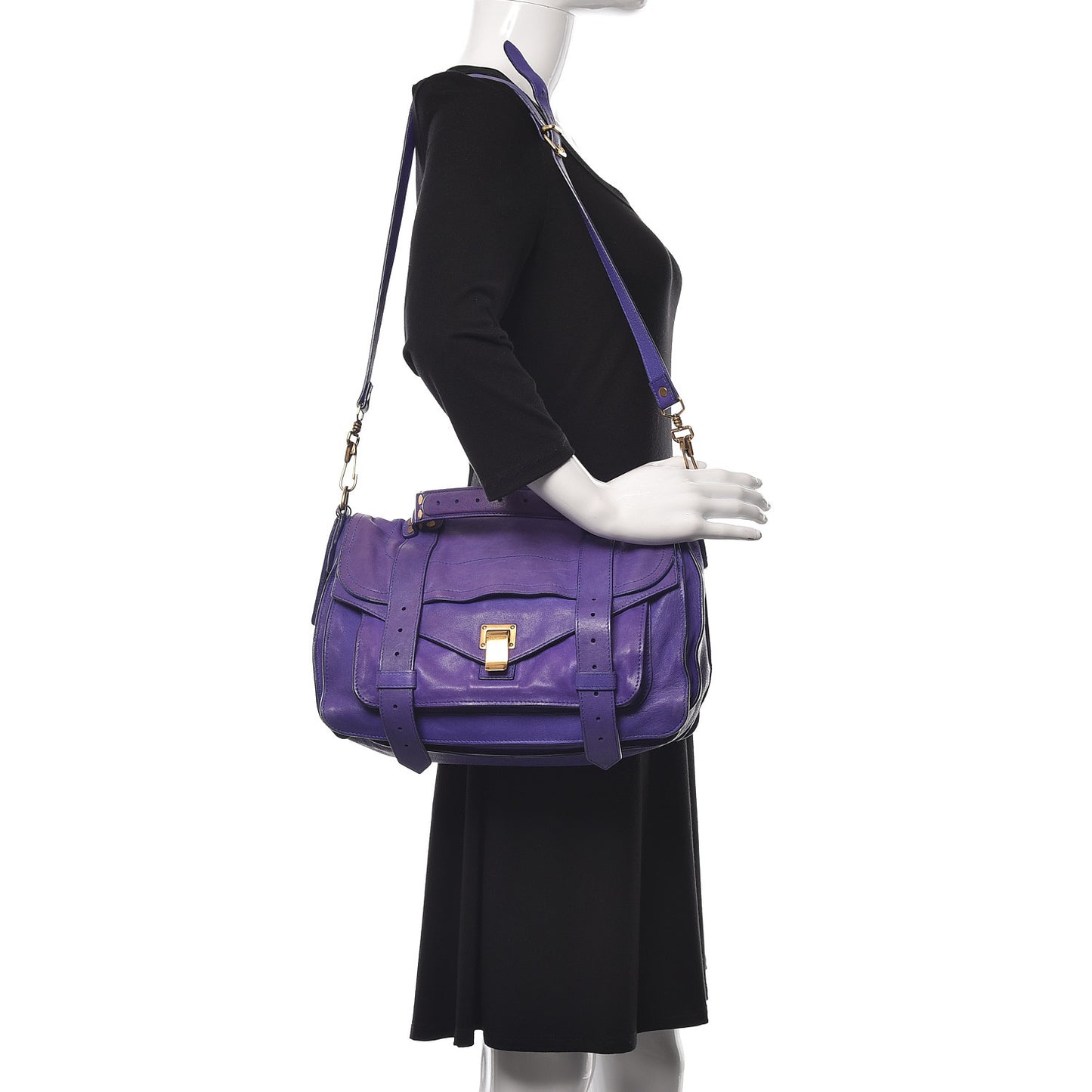 Lambskin Medium PS1 Satchel Purple Rain