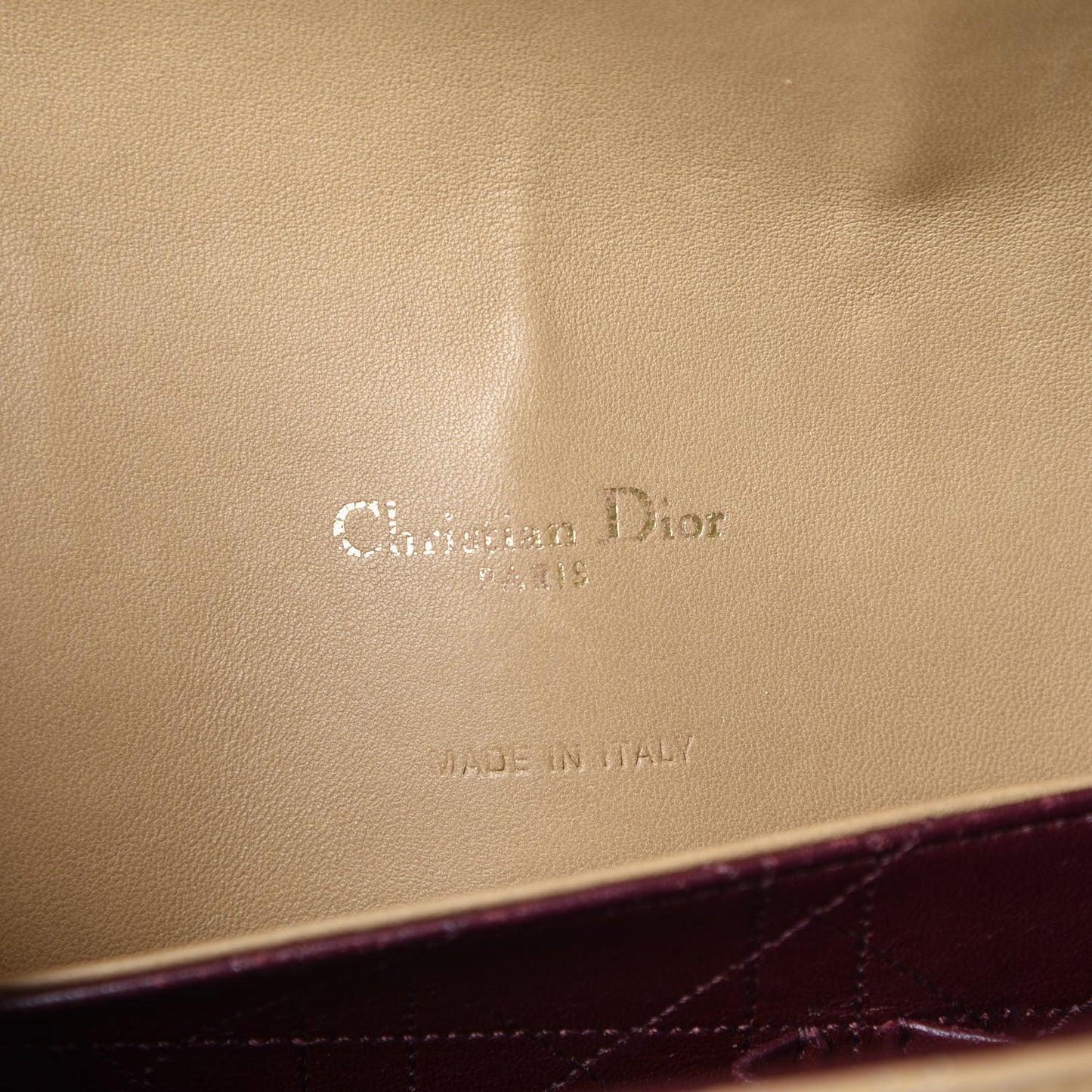 Lambskin Cannage Large Miss Dior Flap Beige