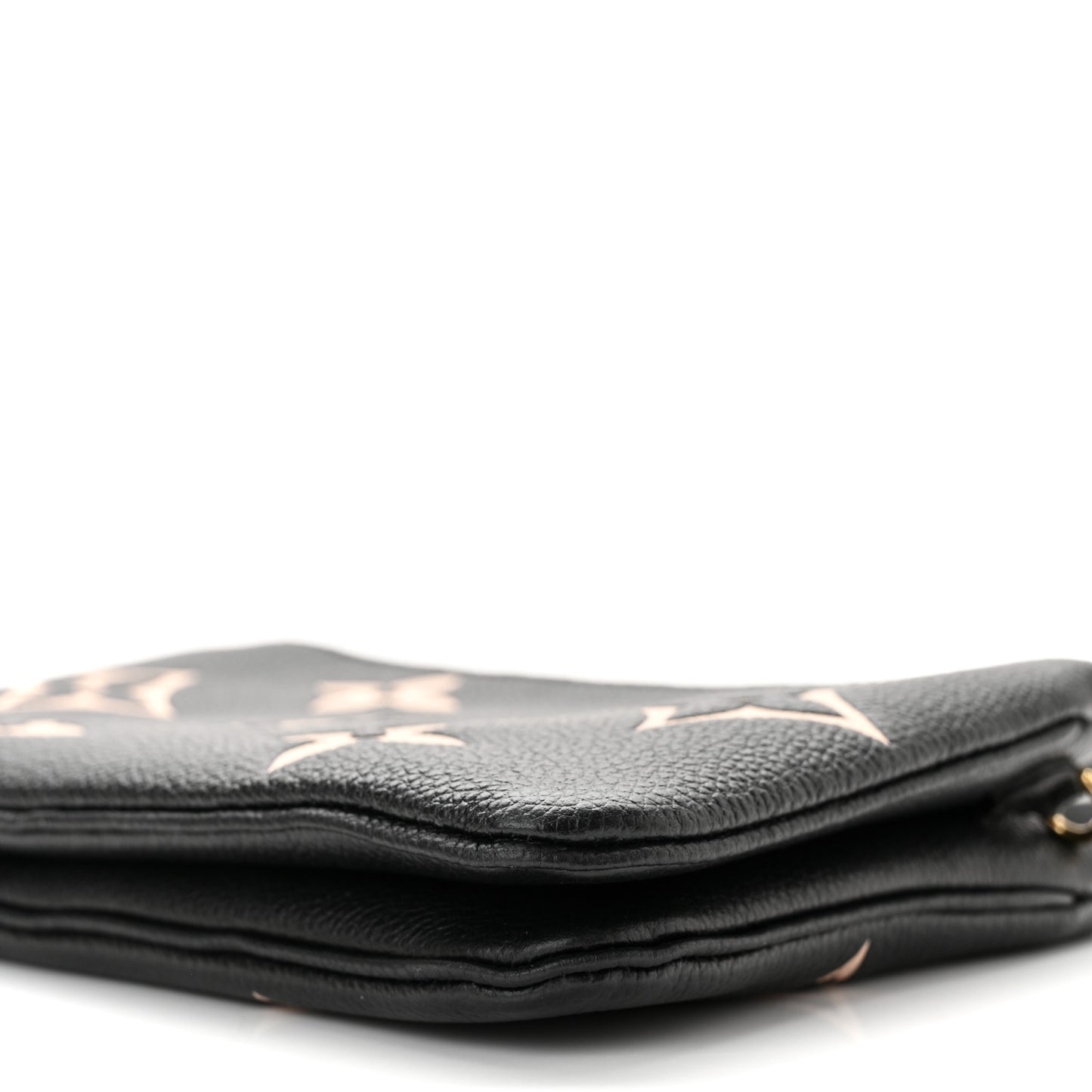 Empreinte Monogram Giant Double Zip Pochette Black Cream