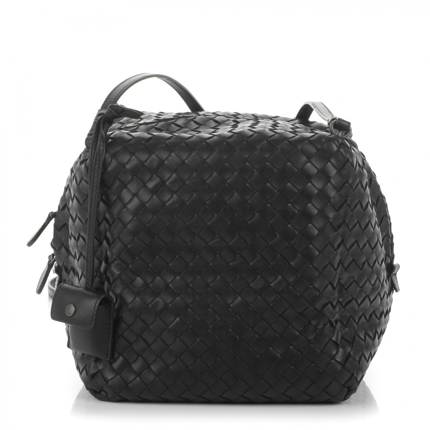 Bottega Veneta Nappa Intrecciato Cube Messenger Nero Black 1 of 6