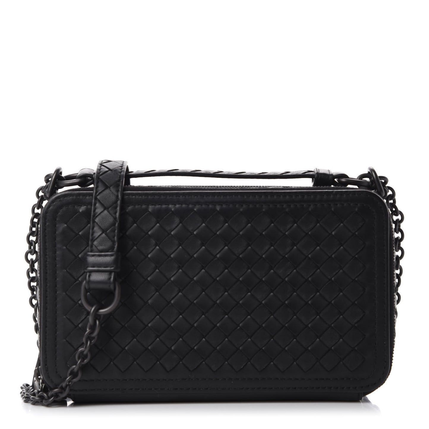 Nappa Intrecciato Camera Bag Black