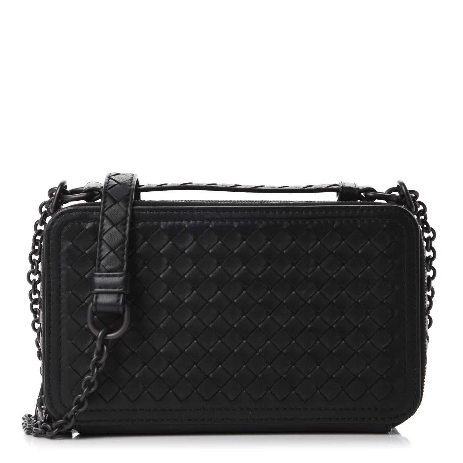 Bottega Veneta Nappa Intrecciato Camera Bag Black 1 of 11