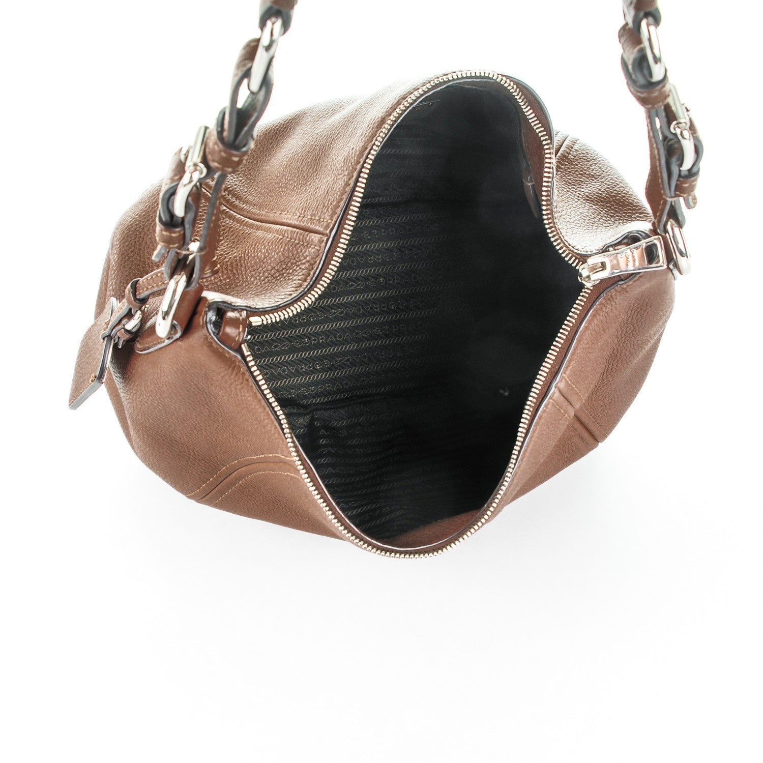 Prada Vitello Daino Hobo Bruciato 5 of 8