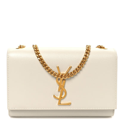 Saint Laurent Grain De Poudre Small Monogram Kate Satchel Crema Soft 1 of 10