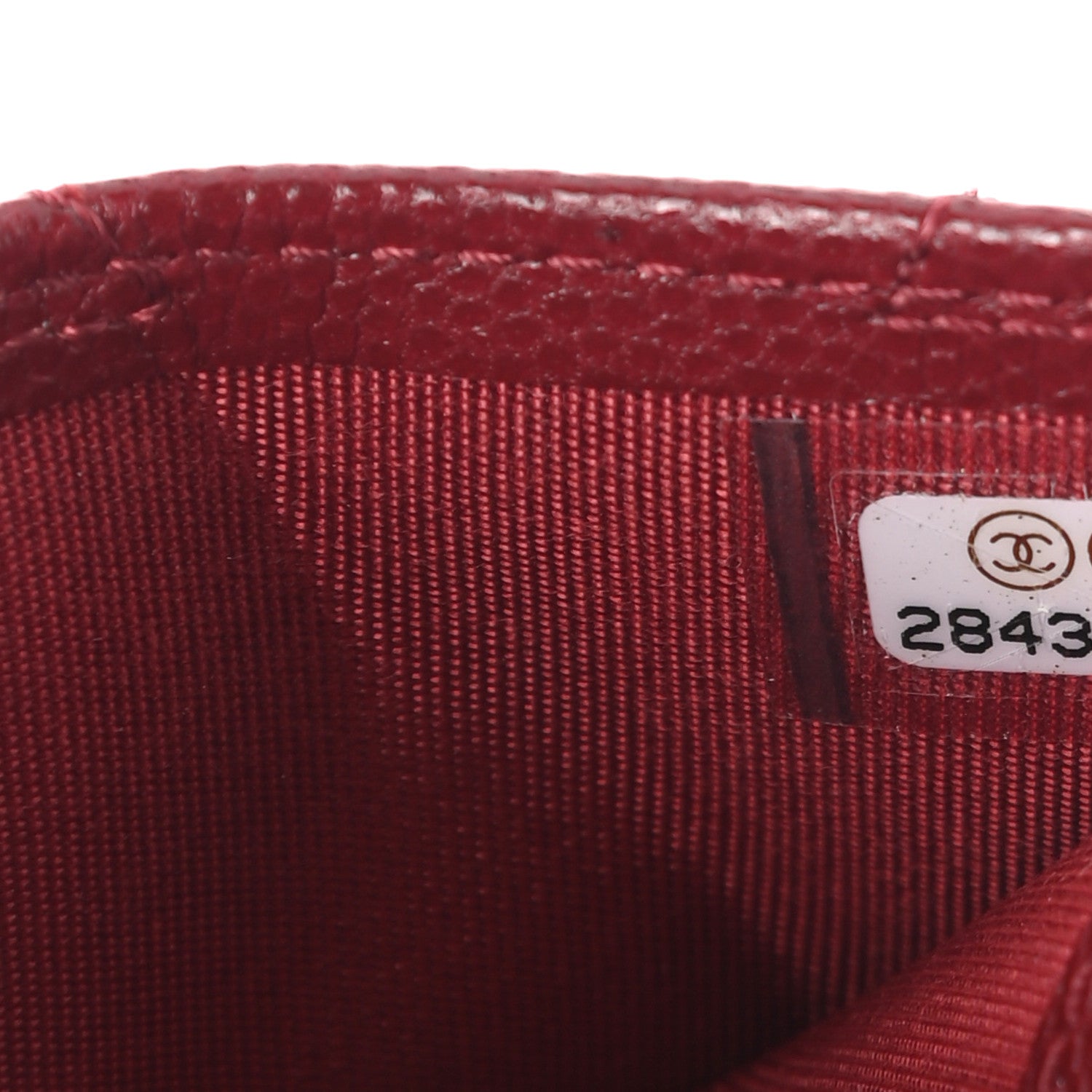 Chanel Caviar Quilted Card Holder Burgundy 8 of 9