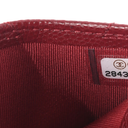Chanel Caviar Quilted Card Holder Burgundy 8 of 9