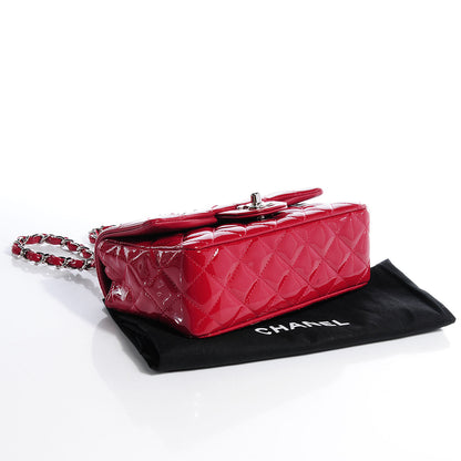 Chanel Patent Quilted Mini Flap Red 4 of 7