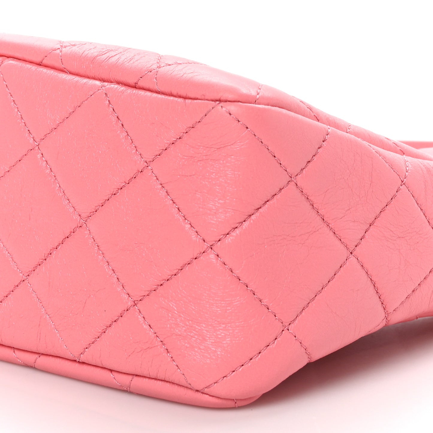 Lambskin Quilted Multi Chain Hobo Pink