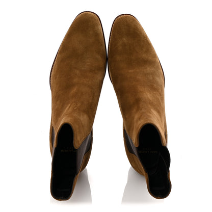 Saint Laurent Suede Calfskin Mens Wyatt Chelsea Boots 42.5 Land 2 of 9