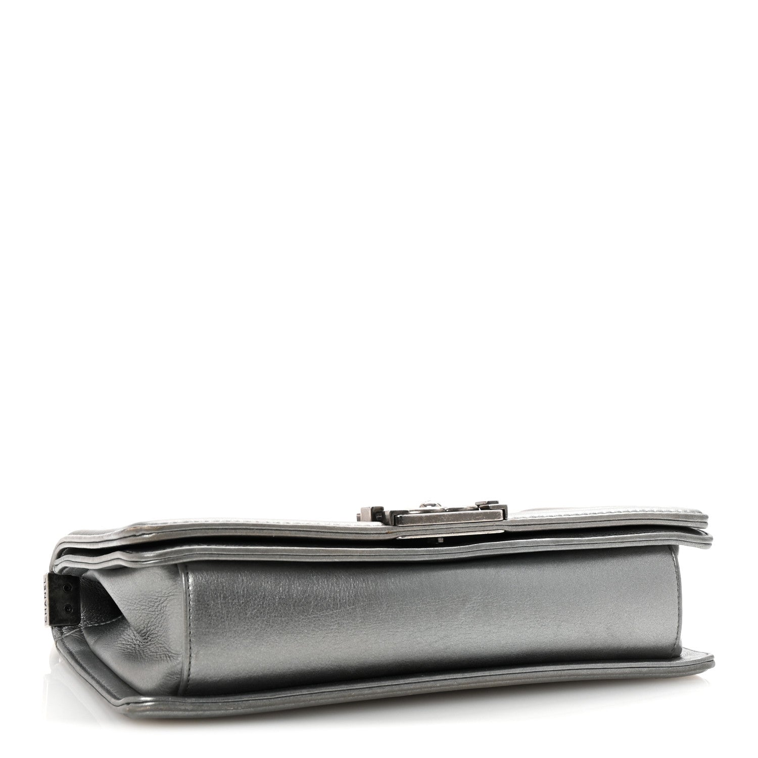 Chanel Metallic Galuchat Stingray Medium Boy Flap Silver 4 of 10