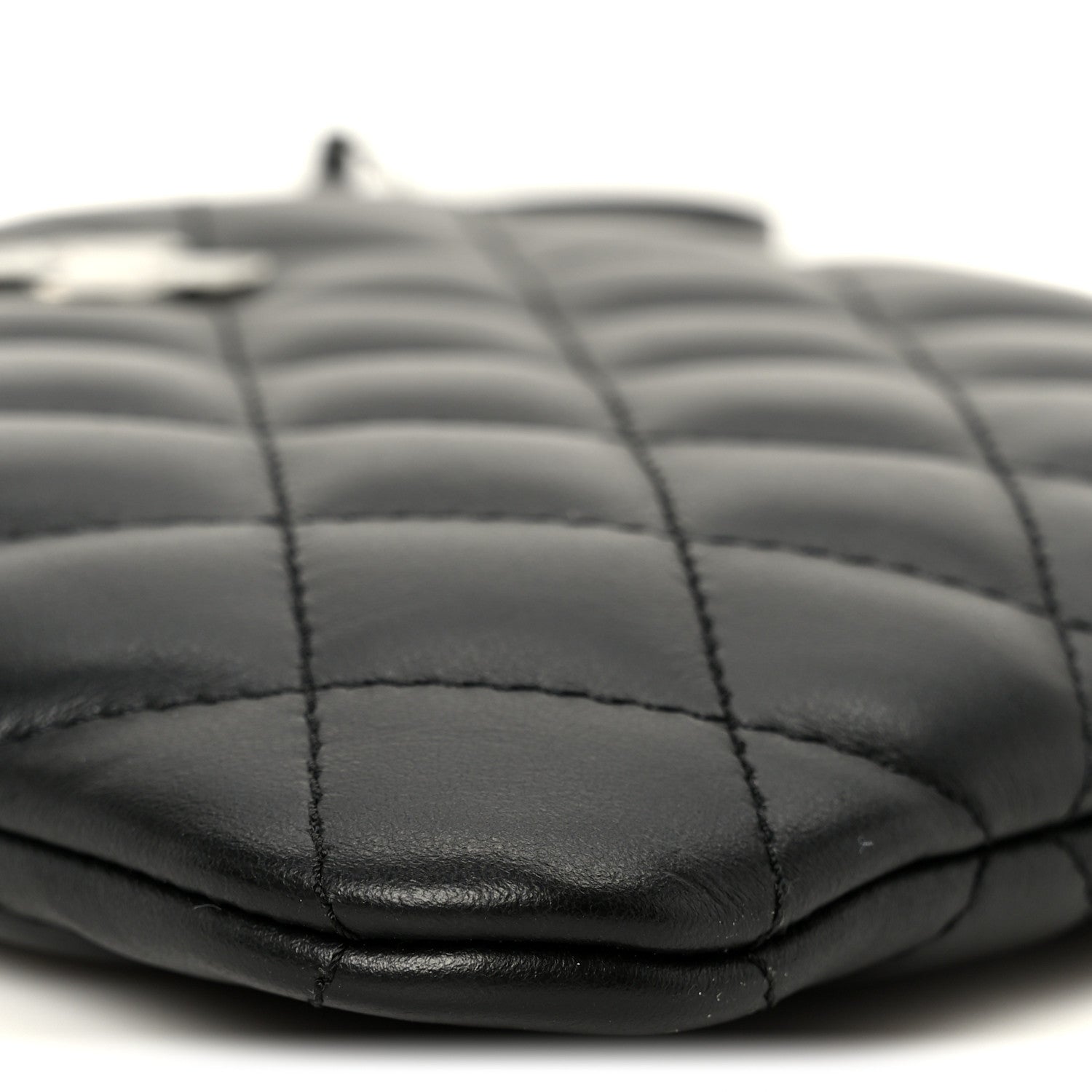 Chanel Lambskin Quilted Uniform Crossbody Bag Black 9 of 11