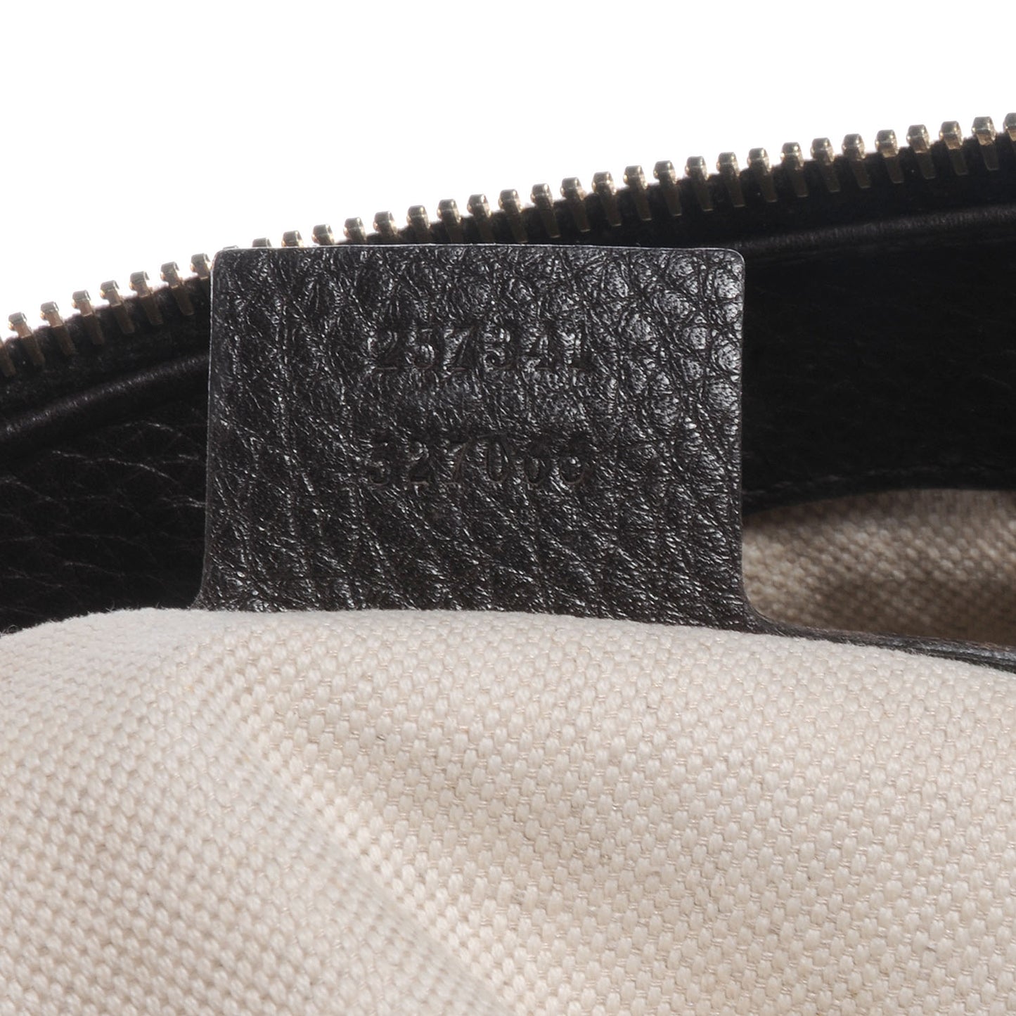 Leather Vintage Web Medium Top Handle Bag Dark Brown