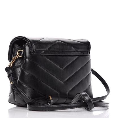 Saint Laurent Calfskin Y Quilted Monogram Toy Loulou Crossbody Bag Black 3 of 9