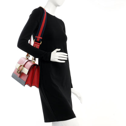 Gucci Calfskin Bamboo Web Medium Dionysus Top Handle Bag Red White Blue 2 of 8