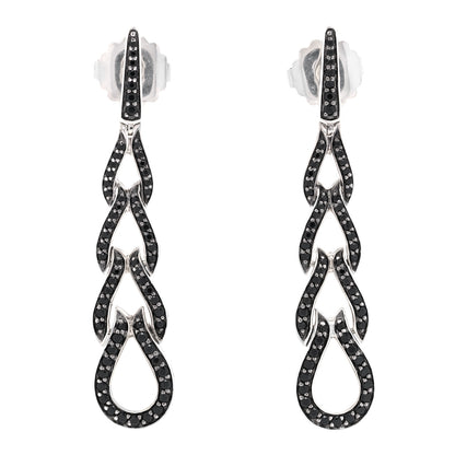 John Hardy Sterling Silver Black Sapphire Classic Chain Drop Earrings 1 of 6