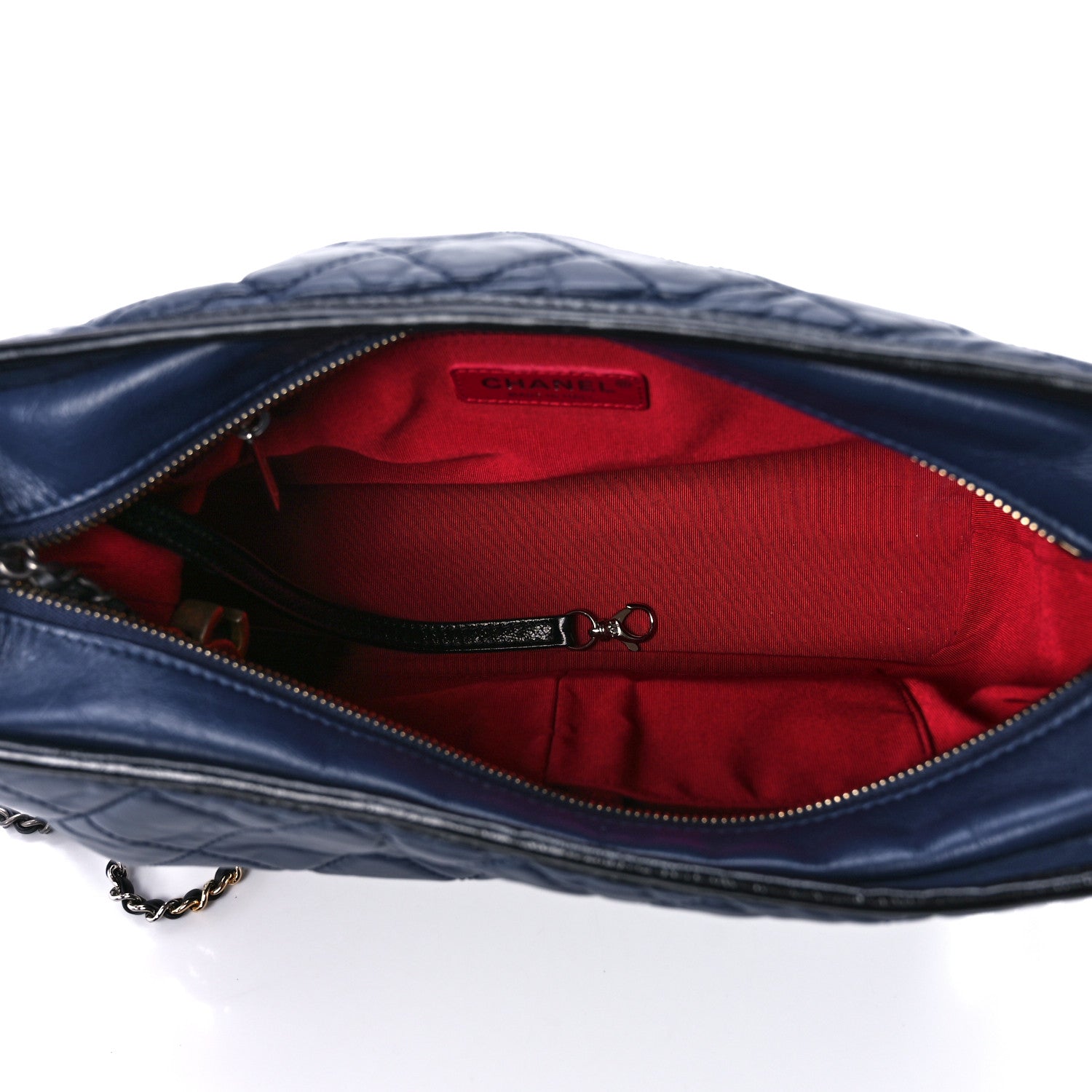 Chanel Aged Calfskin Quilted Medium Gabrielle Hobo Navy Black 5 of 11