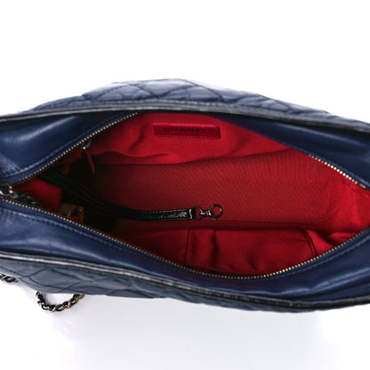 Chanel Aged Calfskin Quilted Medium Gabrielle Hobo Navy Black 5 of 11