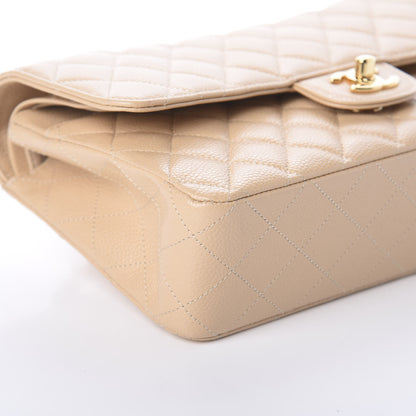 Chanel Caviar Quilted Medium Double Flap Beige Clair 8 of 9