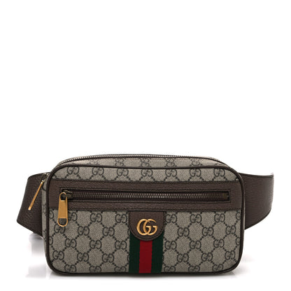 Gucci Soft GG Supreme Monogram Medium Ophidia Belt Bag Dark Brown 1 of 10
