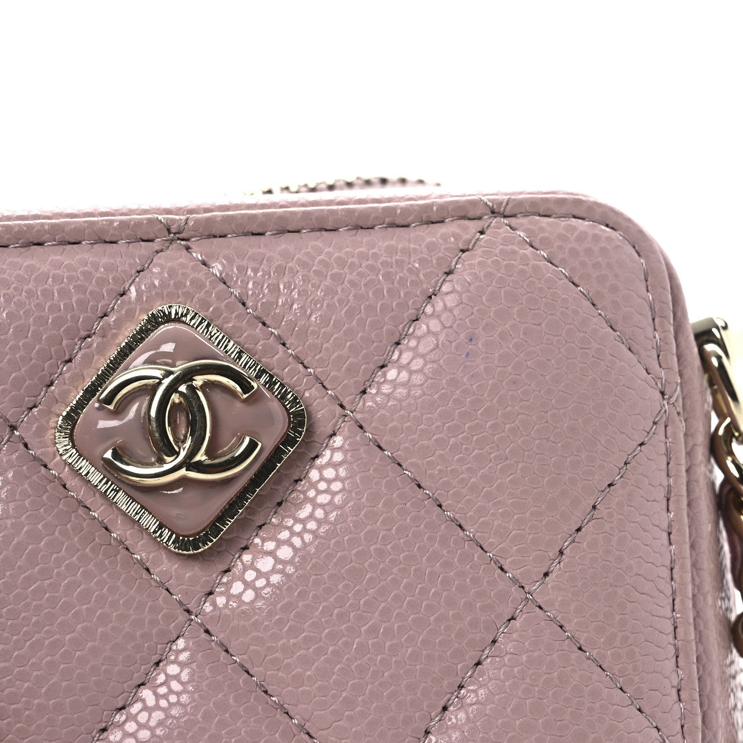 Chanel Caviar Quilted Clutch With Chain Light Pink 12 of 13