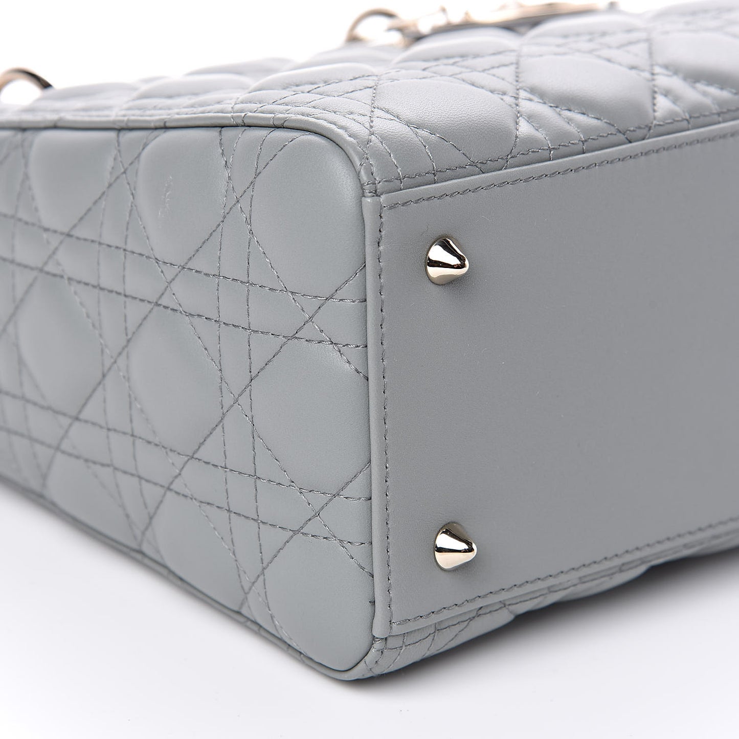 Lambskin Cannage Medium Lady Dior Grey