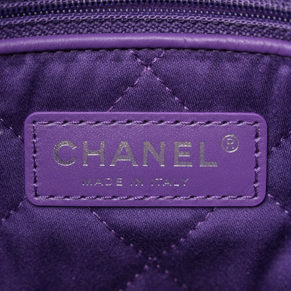 Chanel Shiny Calfskin Quilted Rainbow Small Chanel 22 Purple 7 of 12