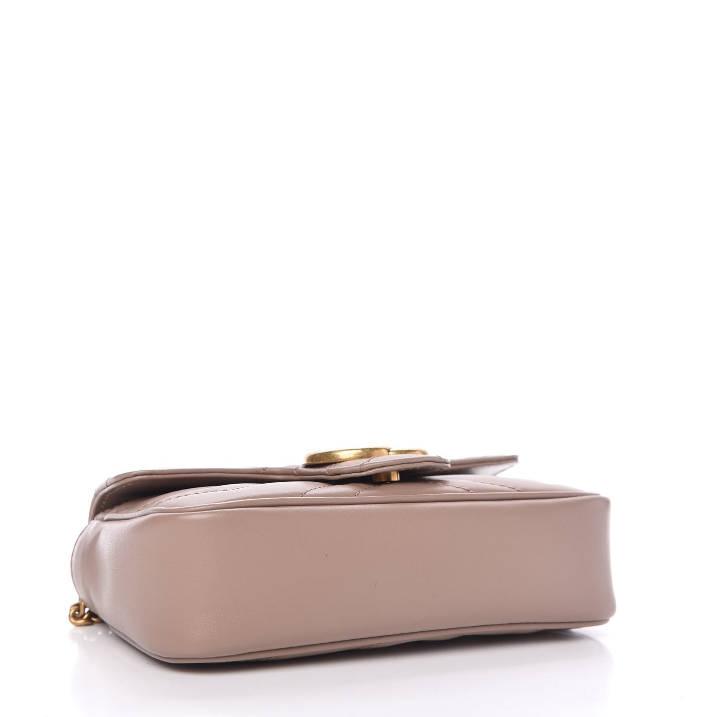Calfskin Matelasse Super Mini GG Marmont Shoulder Bag Porcelain Rose