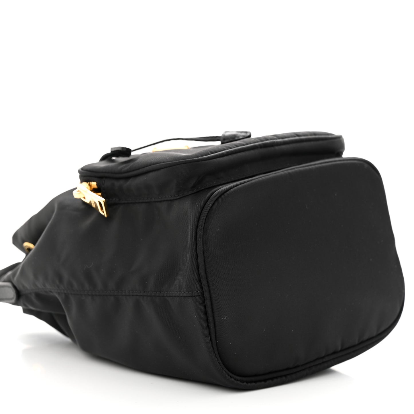 Re-Nylon Duet Drawstring Shoulder Bag Black