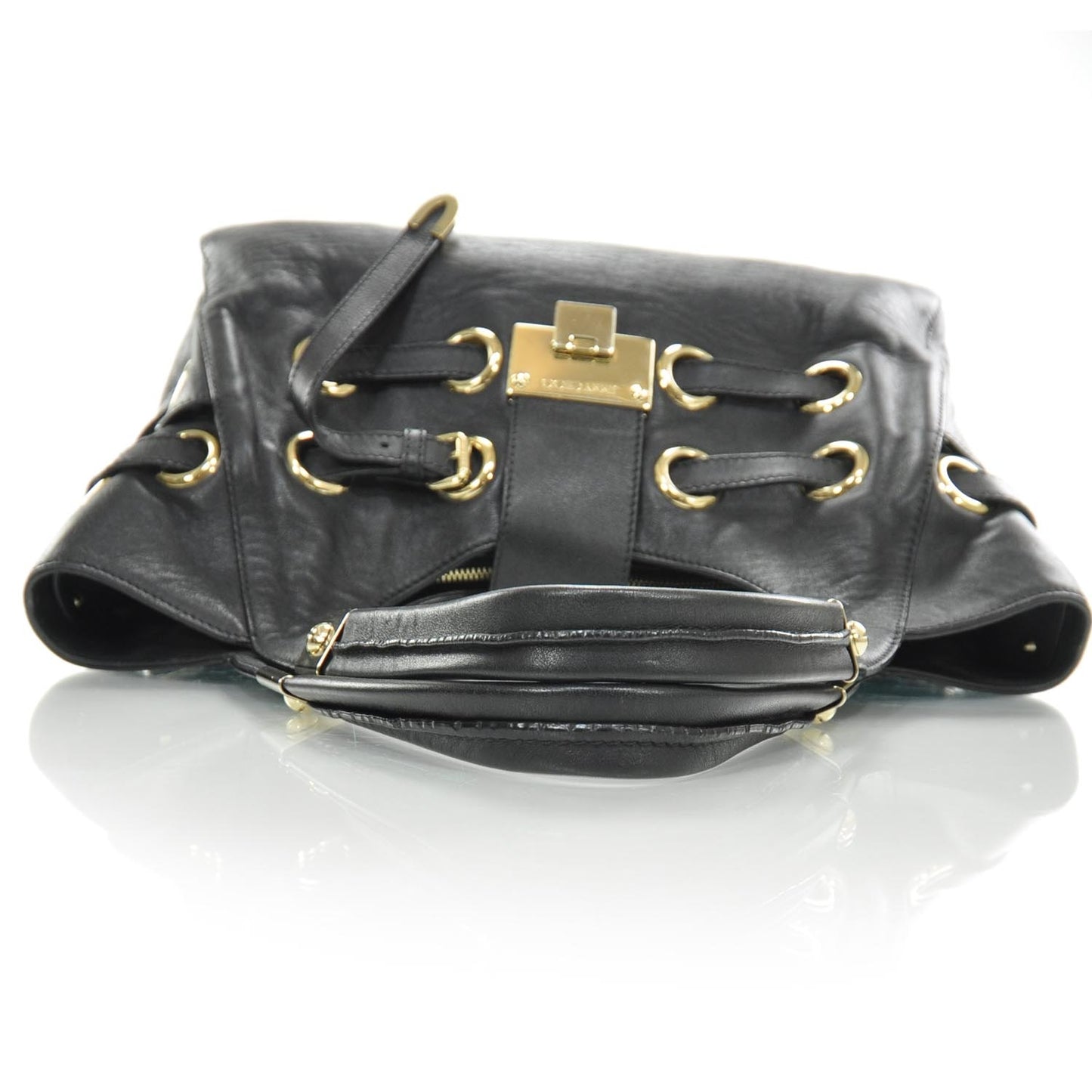 Leather Radiant Hobo Black