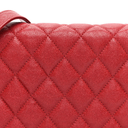 Chanel Caviar Quilted Boy Wallet On Chain WOC Red 8 of 10