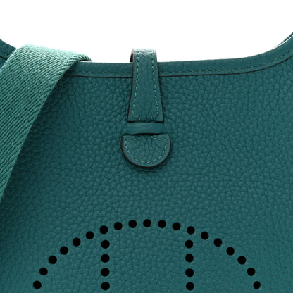 Hermes Taurillon Clemence Evelyne TPM Vert Bosphore 8 of 11