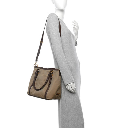 Prada Jacquard Logo Tote Corda Bruciato 2 of 13