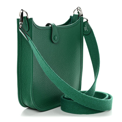 Hermes Taurillon Clemence Evelyne TPM Vert Vertigo 3 of 11