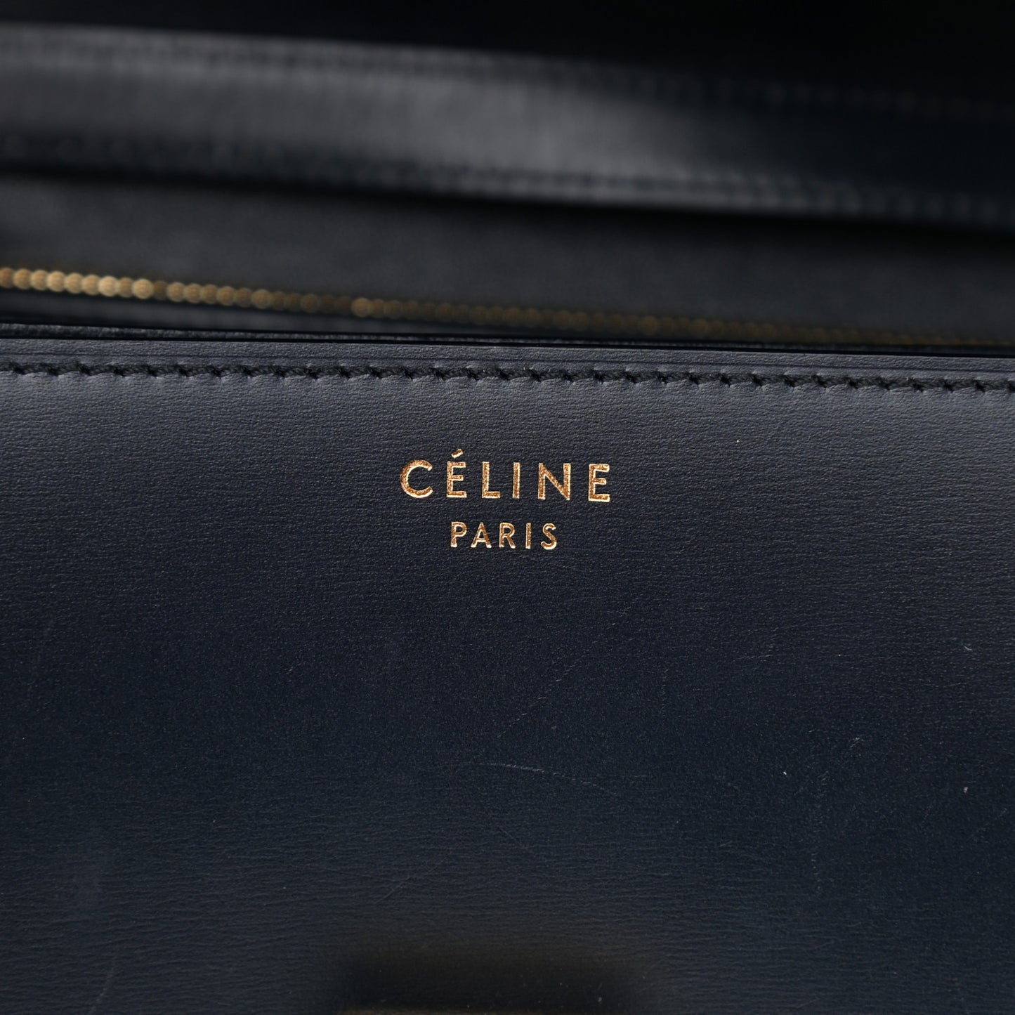 Box Calfskin Medium Classic Box Flap Bag Navy