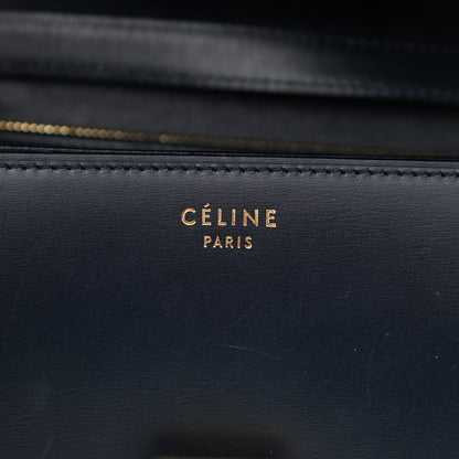 Celine Box Calfskin Medium Classic Box Flap Bag Navy 5 of 13
