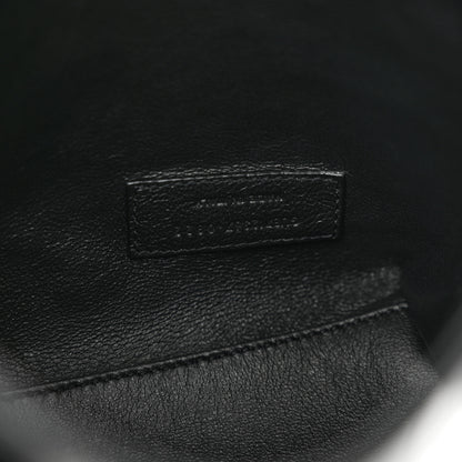 Saint Laurent Calfskin Crocodile Embossed Paris Mini Toy Shopper Tote Black 7 of 10