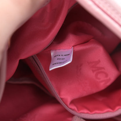 MCM Calfskin Ottomar Drawstring Shoulder Bag Pink 8 of 18