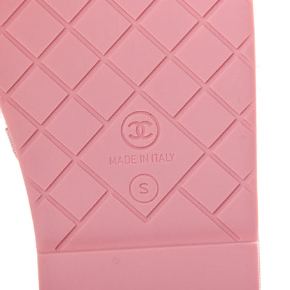 Chanel Tweed CC Flat Mules S Pink 7 of 8