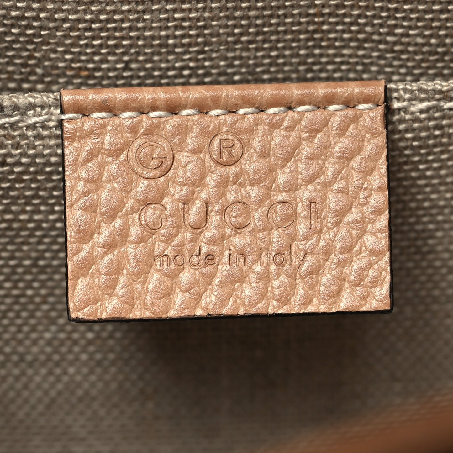 Dollar Calfskin Small Interlocking G Shoulder Bag Camelia