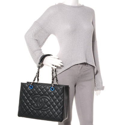 Chanel Caviar Grand Shopping Tote GST Dark Grey 2 of 8