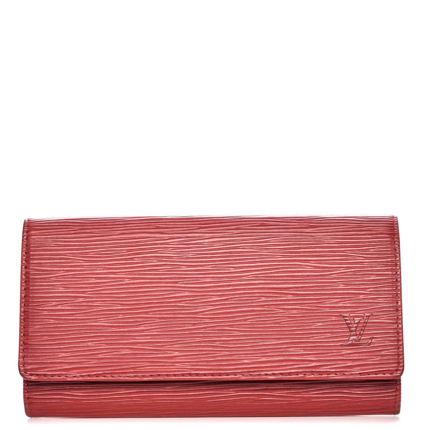 Louis Vuitton Epi Porte Yen 3 Cartes Credit Wallet Castillan Red 1 of 9