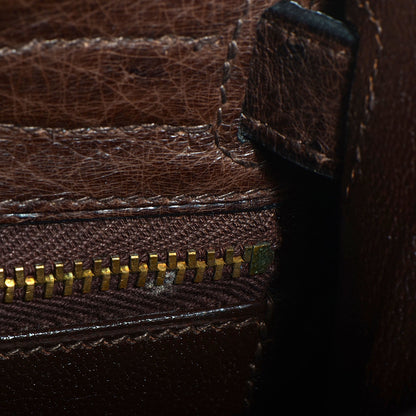 Hermes Ostrich Kelly Sellier 32 Chocolate 15 of 17