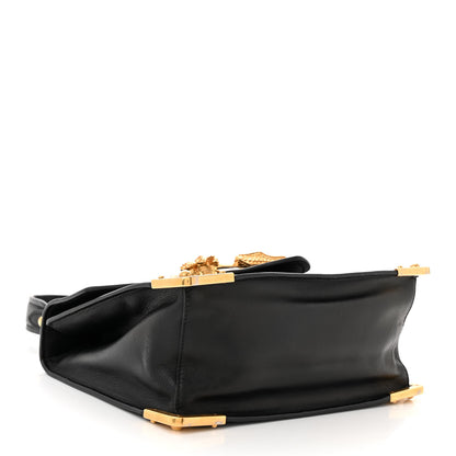 Prada City Calf Saffiano Animalier Top Handle Bag Black 4 of 11