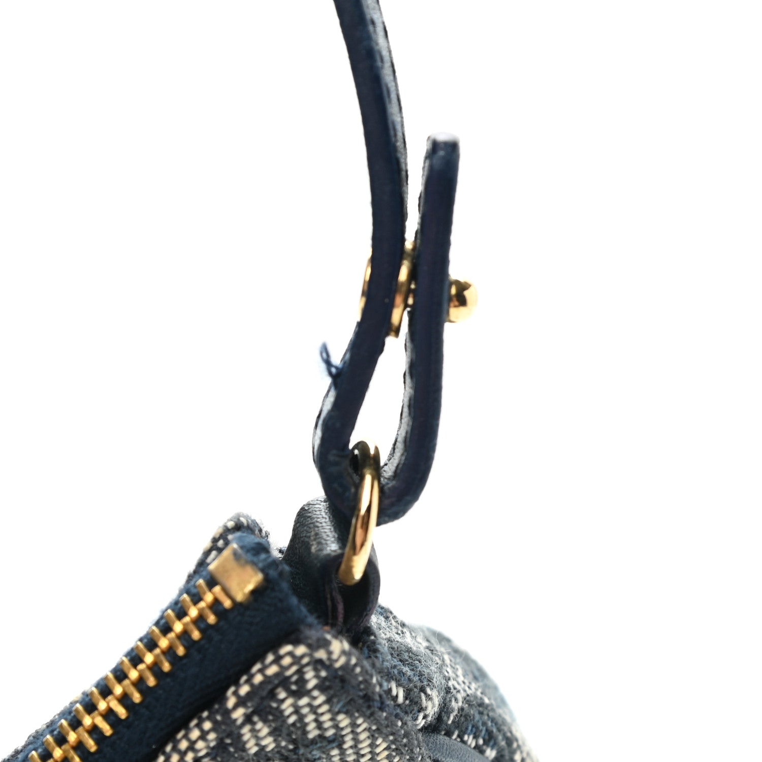 Christian Dior Monogram Mini Saddle Pochette Navy 8 of 8