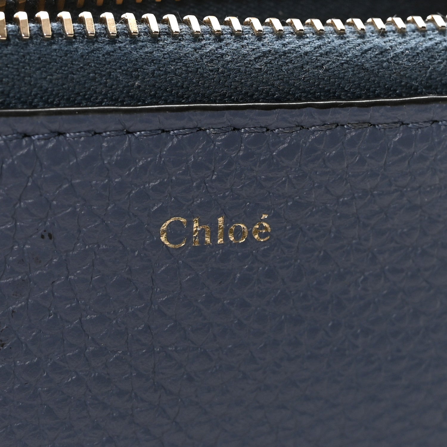Chloe Calfskin Alphabet Purse Wallet Blue 6 of 7